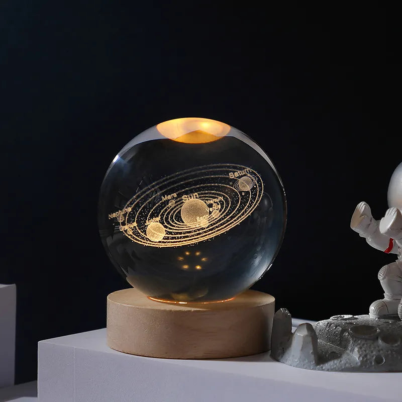 Crystal ball Crystal Astronaut Solar System  Gif for Living Room Bedrooms Office